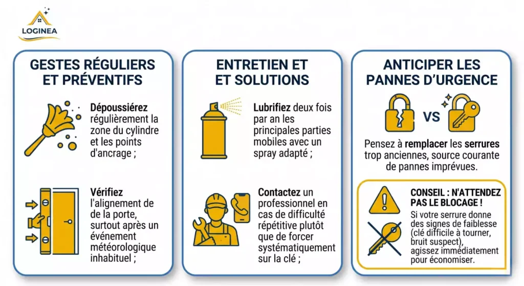 ouverture porte d entree 5 points bloquee