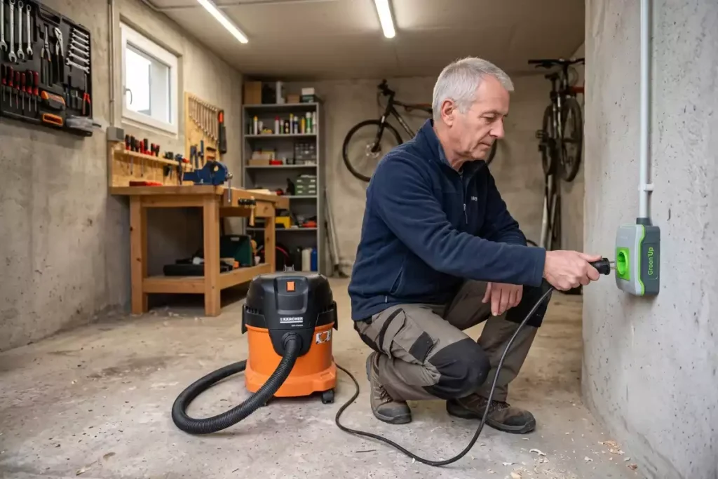 brancher un aspirateur sur une prise greenup