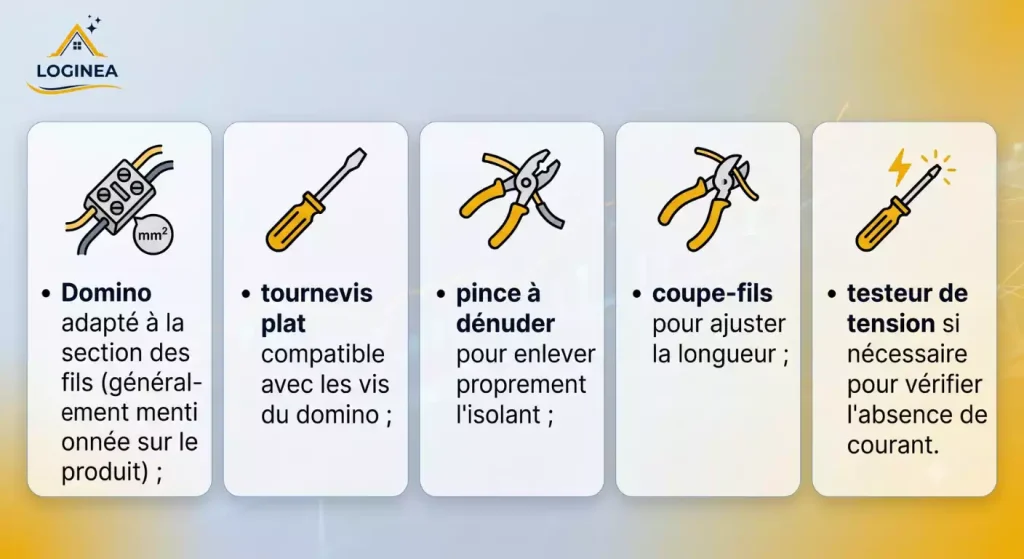 domino 2 fils branchement